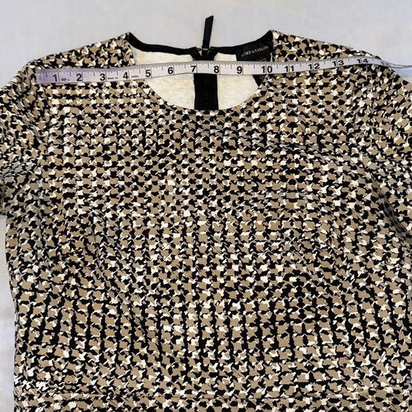 Lord & Taylor Black and Tan 2 Piece Top and Midi Skirt Set Women’s Size M - Picture 10 of 15